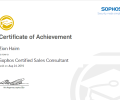 Sophos Certified Sales Consultant - Sophos Certificate of Achievement
